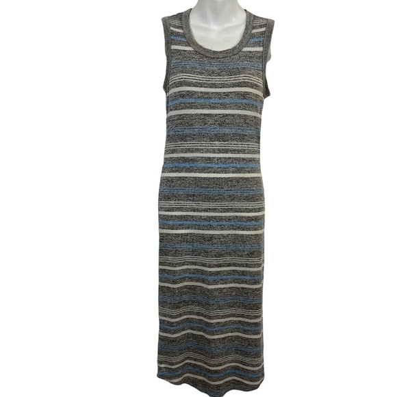 PHILOSOPHY Striped Y2K Tank Midi Stretch Knit 90's Inspired Casual Dress sz XS - Picture 1 of 16